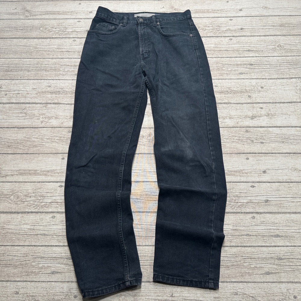 Y2K GAP Jeans Men's 31x32 Black Faded Denim Baggy Straight Leg Loose Fit Cotton